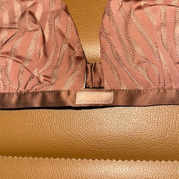 Lunya Stretch Stripe Bralette Brown Bra. Only tried on once. - Picture 5 of 8